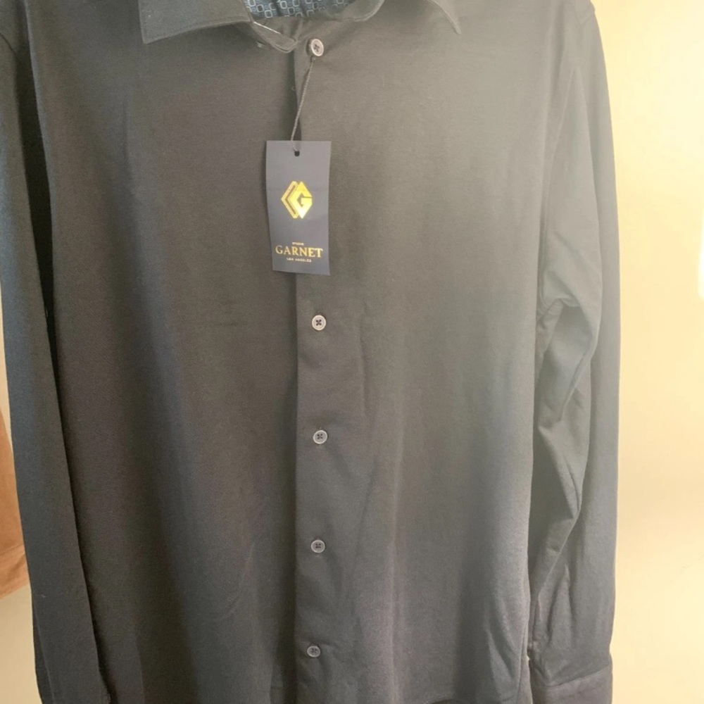 Studio Garnet Men's Long-Sleeve Button-Up Shirt - Navy XL. NWT